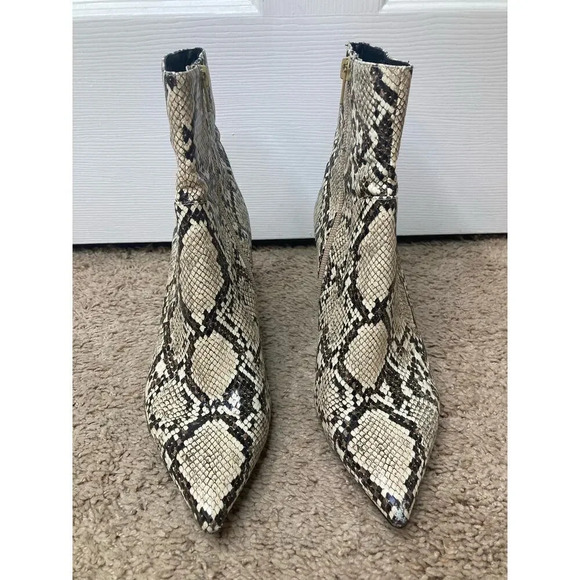 Jeffrey Campbell Khalees snake print booties sz 8 - Picture 5 of 12